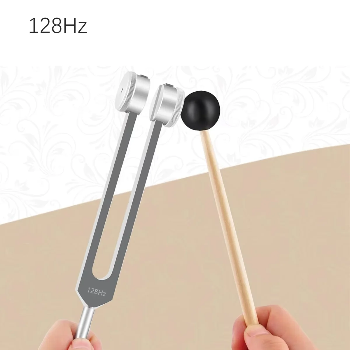 Miwayer 128Hz Tuning Fork, Deep Relaxation & Energy Balance Fork for Body Calming, Mental Soothing & Physical Vibration Healing