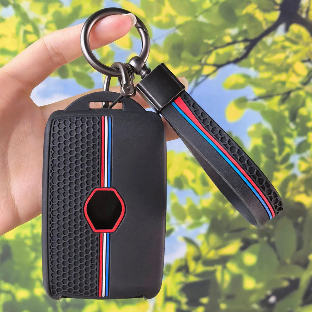 Durable Smart Key Fob Cover With Keychain For Alpine A290 GTS A110 Espace Austral Duster Lodgy Spring Koleos Captur Kadjar
