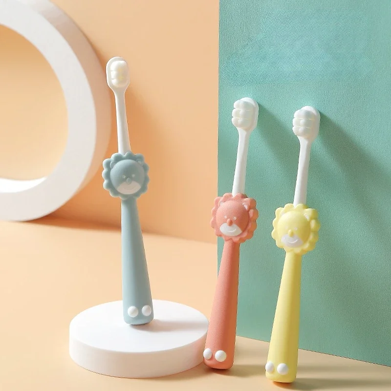 3pcs Children Cartoon Toothbrush Baby Girls Boys Deciduous Tooth Training Brush Kids Teeth Cleaning Super Soft Baby Device