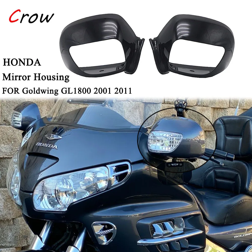 

Black Motorcycle Rear View Side Mirrors Cover Moto Mirror Shell Case for HONDA Goldwing GL1800 GL 1800 F6B 2013 2014 2015