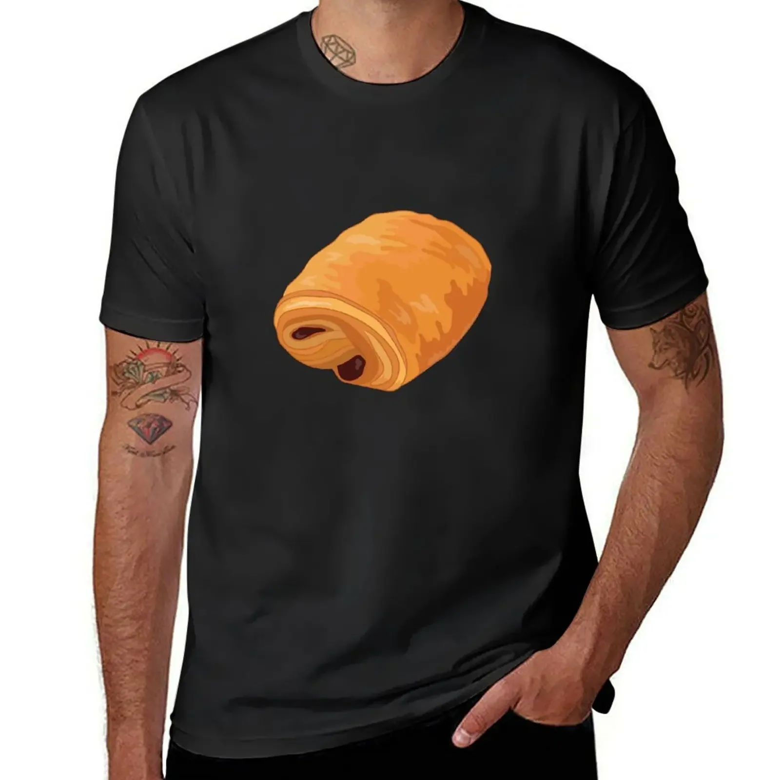 Pain Au Chocolat Funny French Pastry Chocolate T-Shirt custom shirt street wear anime clothes anime stuff t shirt men