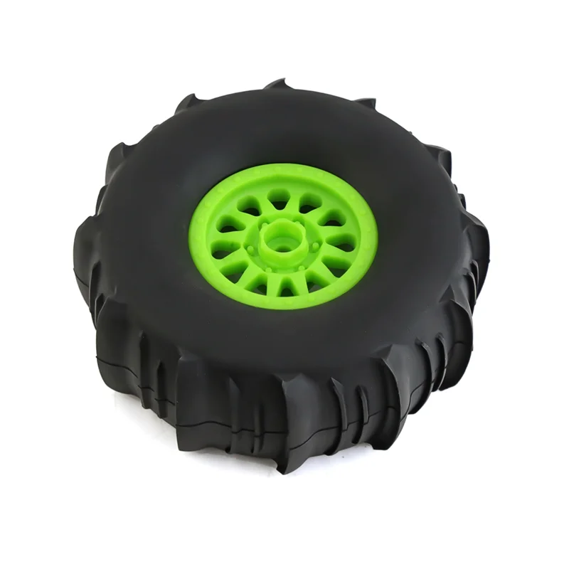 BEDW-4 Pcs Short Stuck Tire 138Mm 1/7 17Mm Wheel Hex For TRAXXAS UDR ARRMA Mojave FS Yikong DF7 RC Car Green