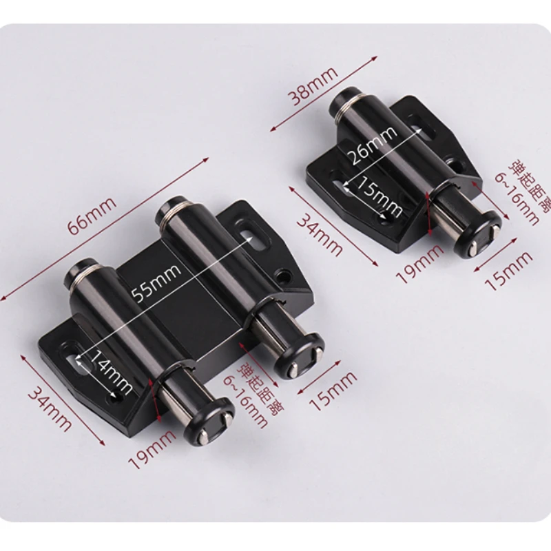 A Set of 2Pcs Non-Perforated Glass Door Hinge Display Cabinet Wine Cabinet Rotating Shaft Glass Clips Furniture Door Hardware