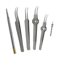 GREATLH 1pc/1set Hair Implanting Tweezers Punches Hair Transplant Implanter Tweezers Stainless Steel Transplanting Tools
