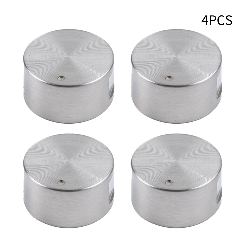 4PCS Aluminum Alloy Rotary Switches Round Knob Gas Cooktop Handle Kitchen Accessories Handles For Gas Stove