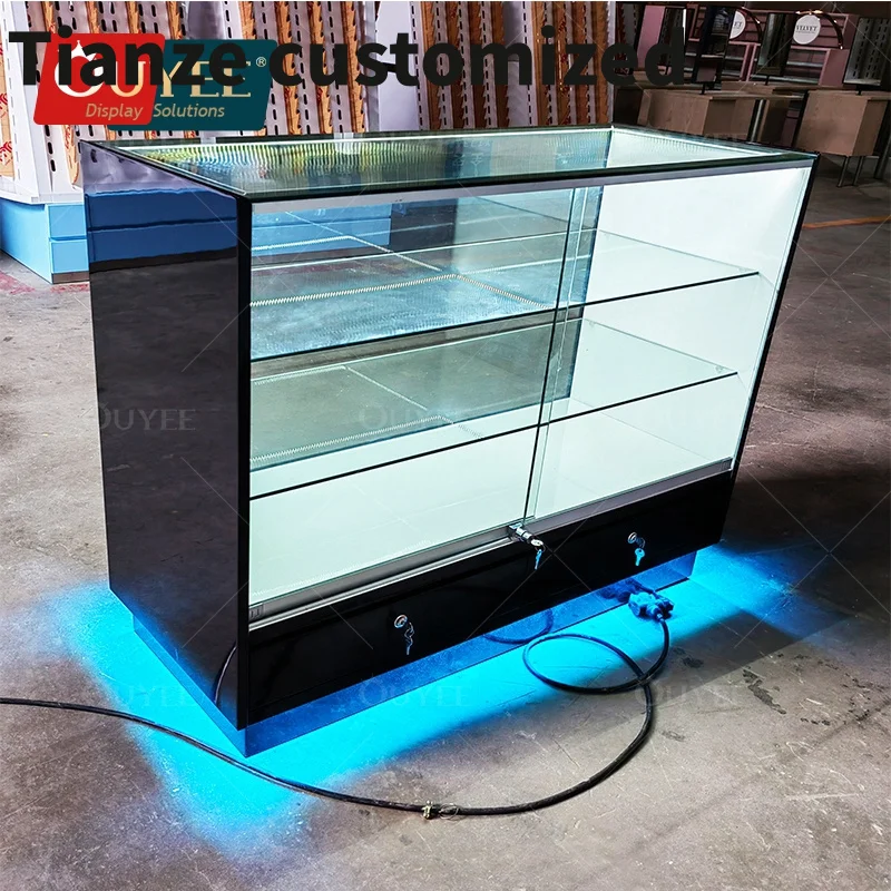 

Customized-retail shop display furniture smoke shop displays showcase counter dispensary display cases Smoke