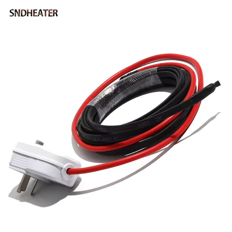 SNDHEATER 220 В электрический размораживатель нагревательный тропический кабель антифриз ремень температура саморегулирующийся с вилкой для водопроводных труб