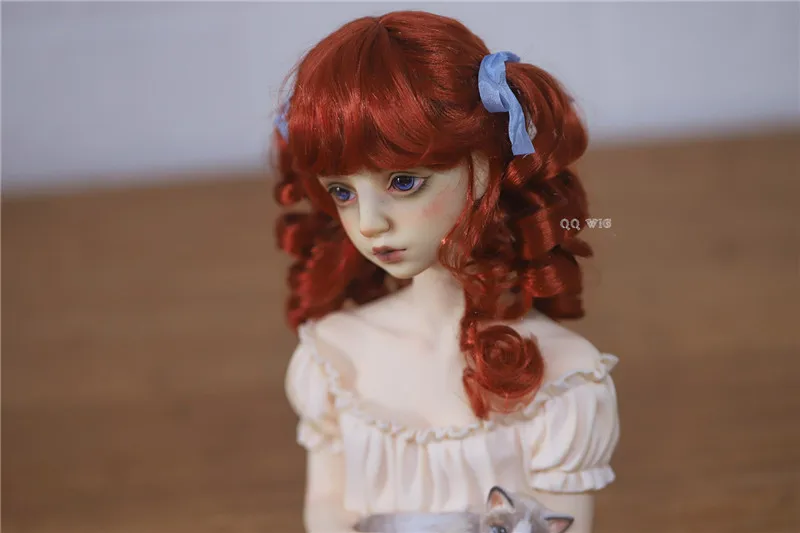 BJD doll wig is suitable for 1/3 size giant doll imitation mohair wig nifty fringe curls doll accessories