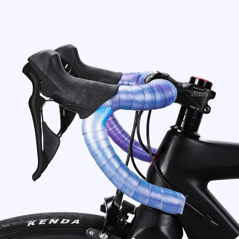 

Bicycle Gradient Handlebar Tape 5D Shock Absorbing and Anti-slip Handlebar Tape Road Bike Strap Handlebar Plug Riding Equipment