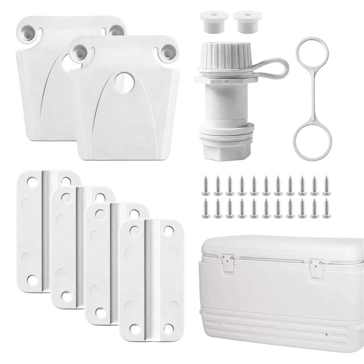 2026 New Cooler Hinge and Replacement Kit for 4 Hinges 2 Latches, UV- Cooler Repair Set