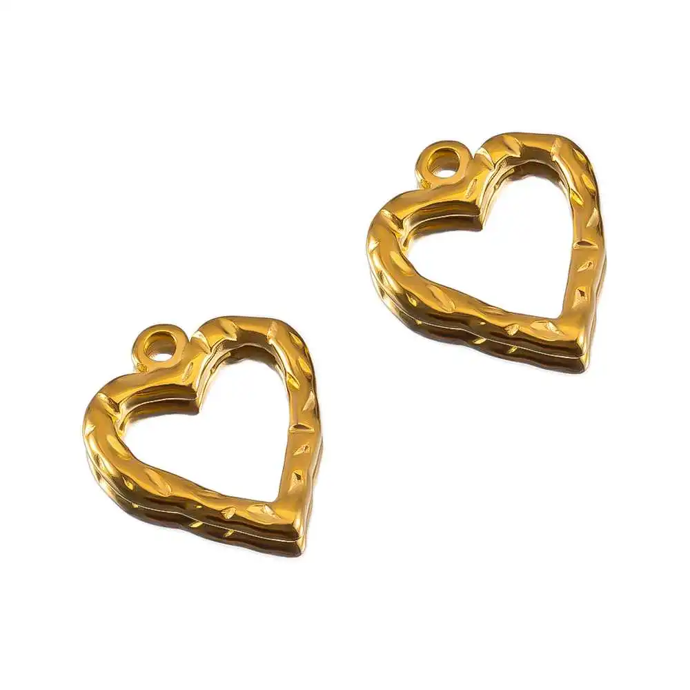 2pcs White Enamel Stainless Steel Hollow Wrinkled Starfish Heart Square Pendant Necklacse Charms Earrings DIY Jewelry Findings view 2