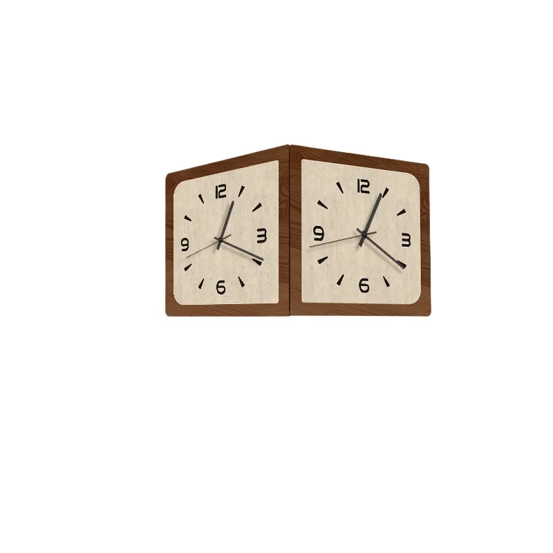 

Vintage Style Double-Sided Corner Clock Creative Silent Corner Timepiece Home Wall Decoration Retro Clock Ideal for Classic