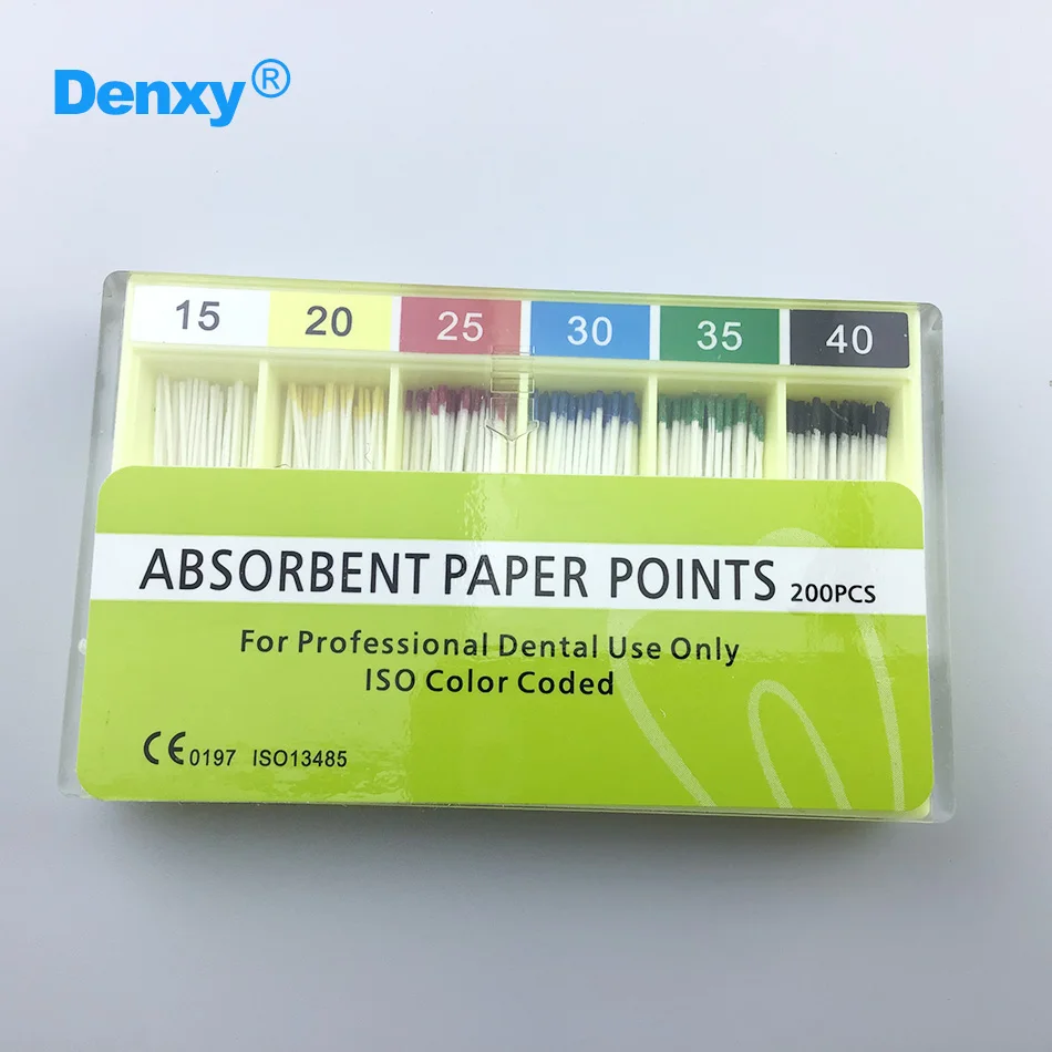 1 Box 02/04/06 Taper Dental Absorbent Paper Points Endodontics Cotton Fiber Tips Dental Endodontics Materials for Dentist