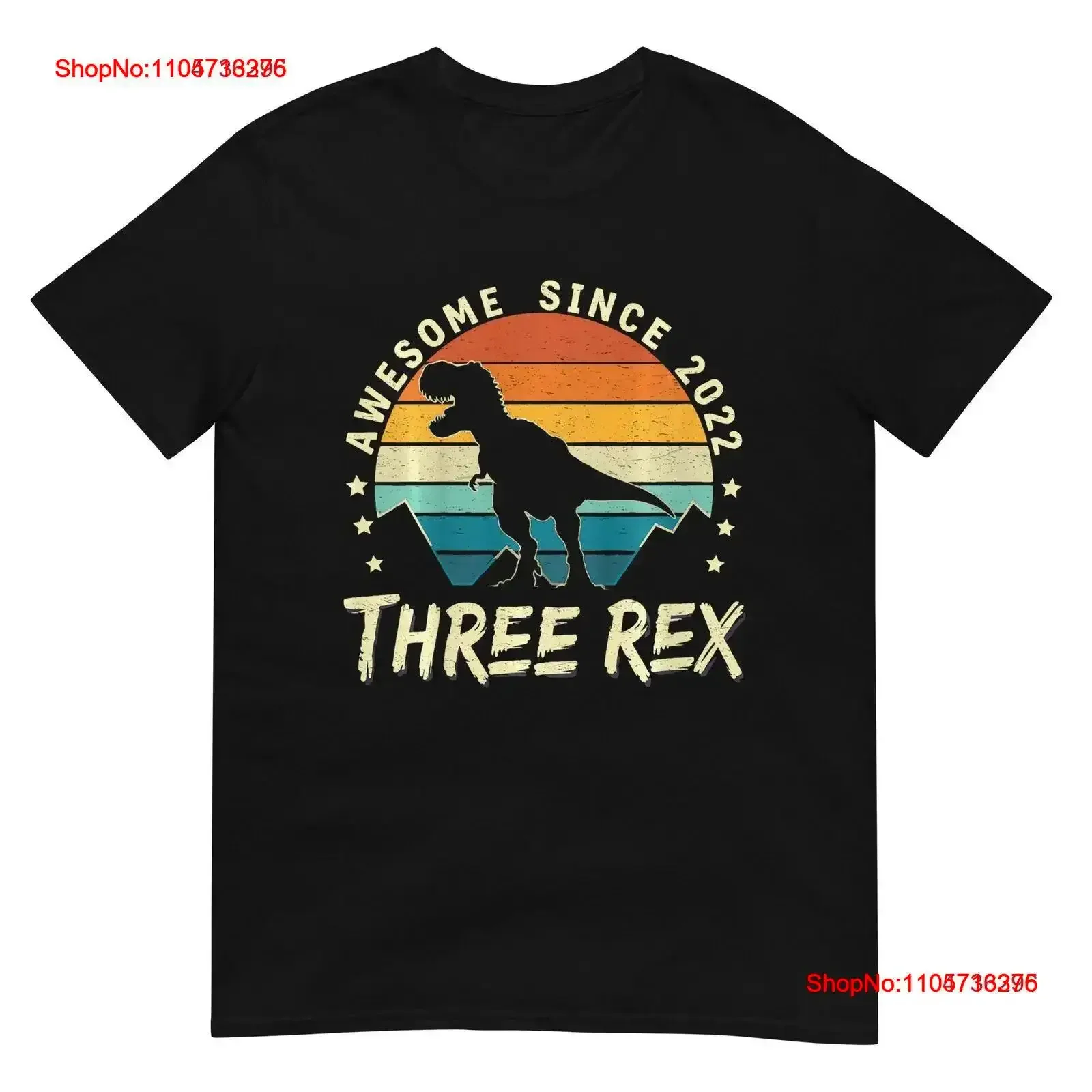 Kids Three Rex 3rd Birthday Boy shirt Third Dinosaur 3 Year Old T vintage Washed Breathable Casual streetwear Stretched fashion