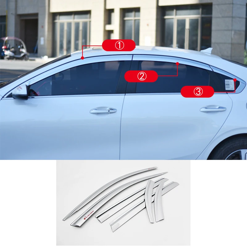 

Car accessories FIT For Kia Sorento 2016-2020 chrome waterproof Door Window Visor Vent Shades Sun Rain Guard