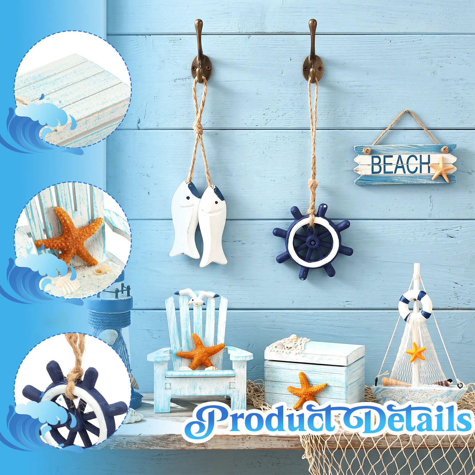 Set di 7 Miniature in Legno St - Marine Aquarium Home recensione e prezzo