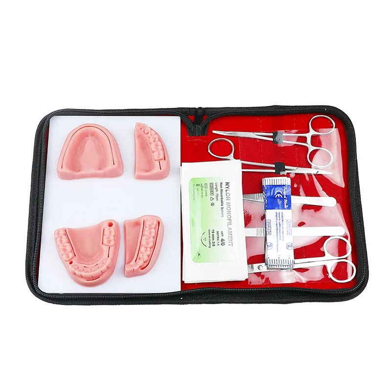 

Dental Oral Suture Training Model Kit Oral Teaching Model Practice Set Medical Skin Suture Surgical Training Kit Dentist Gift