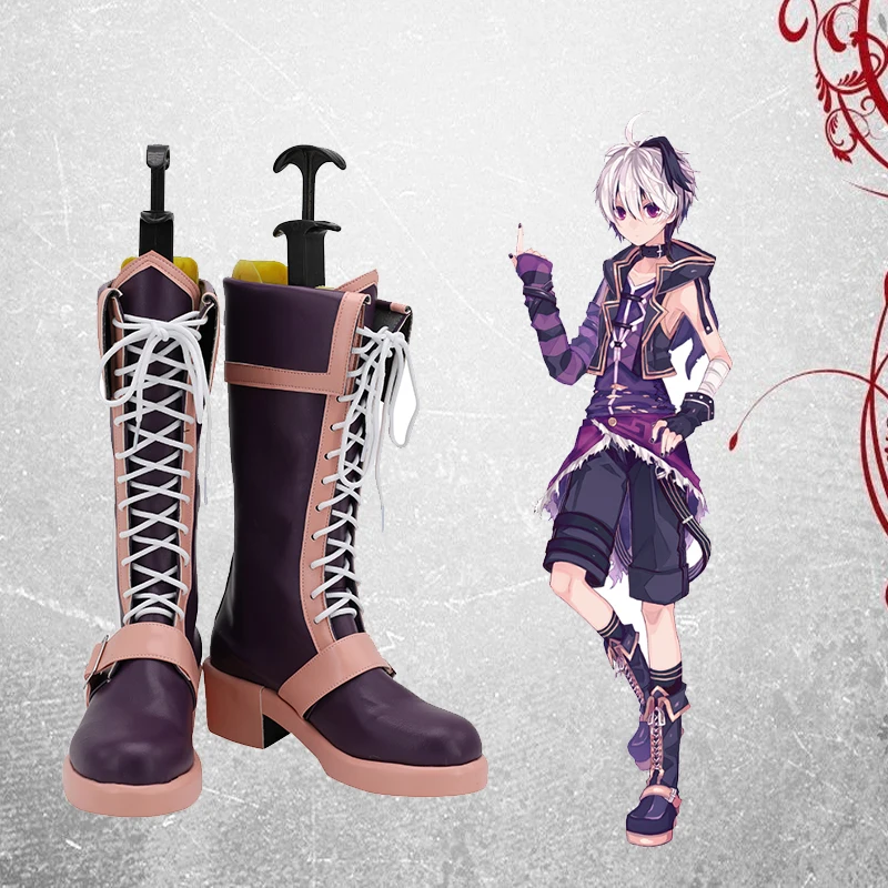 

VOCALOID4 v4 Цветочная обувь для косплея Сапоги Хэллоуин Аниме Сапоги из искусственной кожи