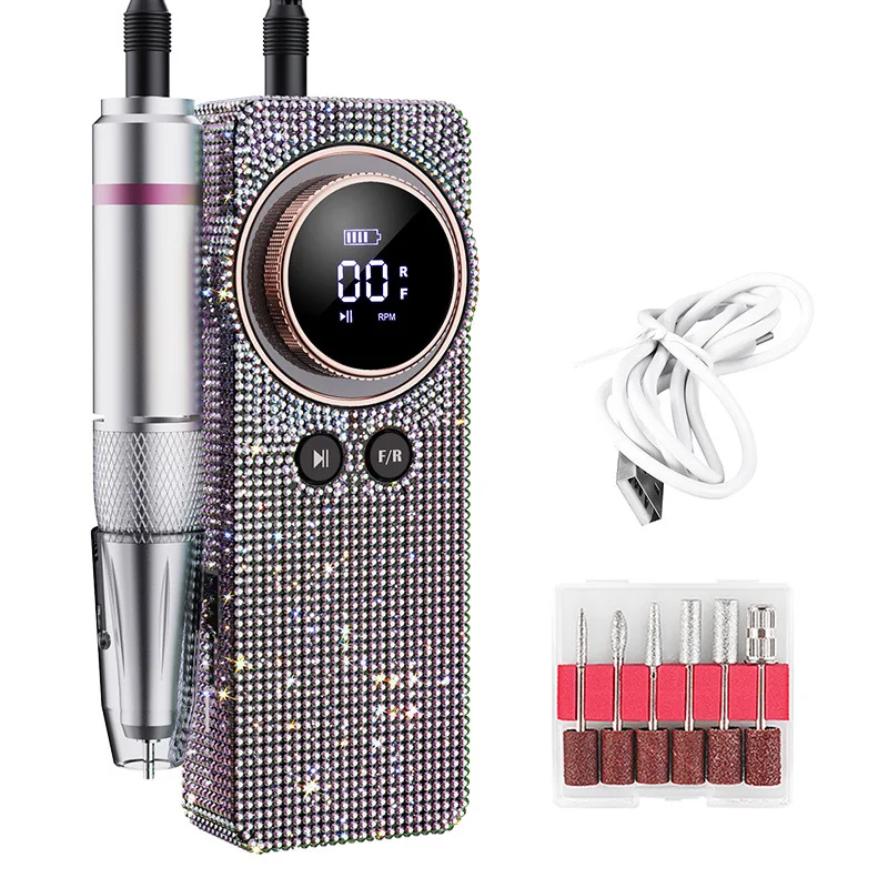 50W Diamond nail polish remover machine, professional nail polish remover, rechargeable nail polisher,Electric manicure machine