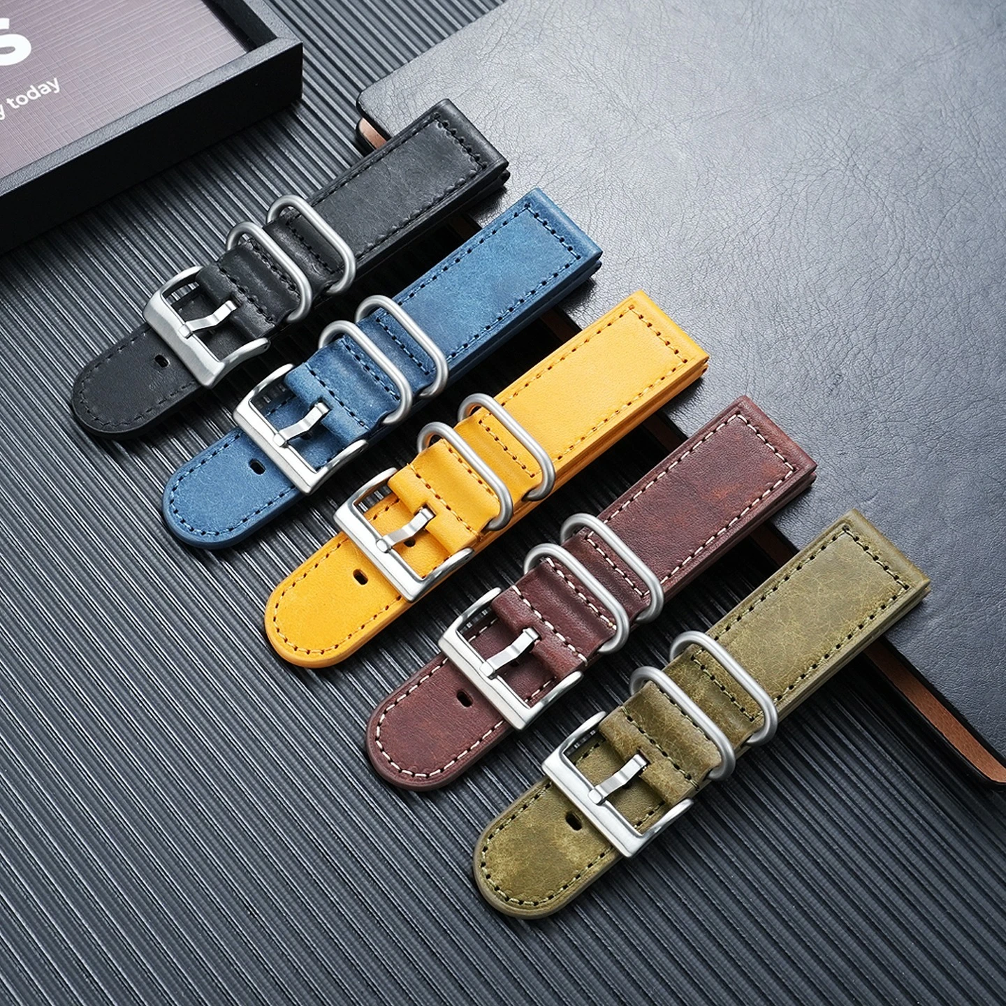 Substitute Diesel Genuine leather watchband male dz4323 1657 4318 7256 7302 7258 7317 7334 7364 7293 7272 strap accessories 24mm