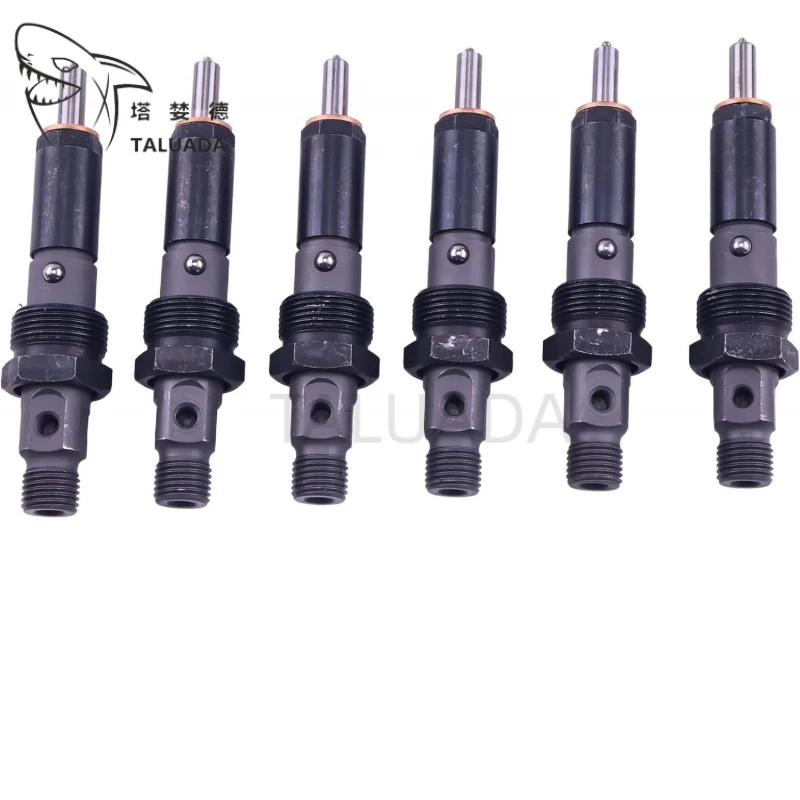 6PCS Fuel Injectors 6738-11-3090 For Komatsu Loader WA320-5 Engine SAA6D102E 6BT5.9L Heavy Duty Equipment Parts High Quality