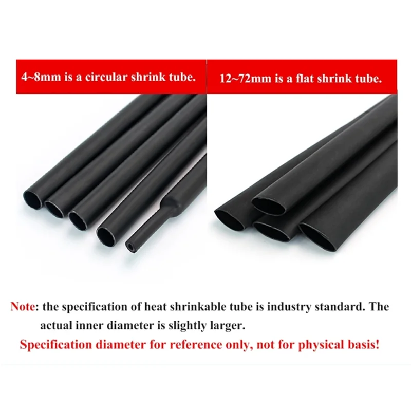 1 M 4:1 Dual Wall Tubing Sleeve Wrap Wire Cable Kit 4 6 8 12mm 16mm 20mm 24mm 52mm Heat Shrink Tube with Glue Adhesive Lined