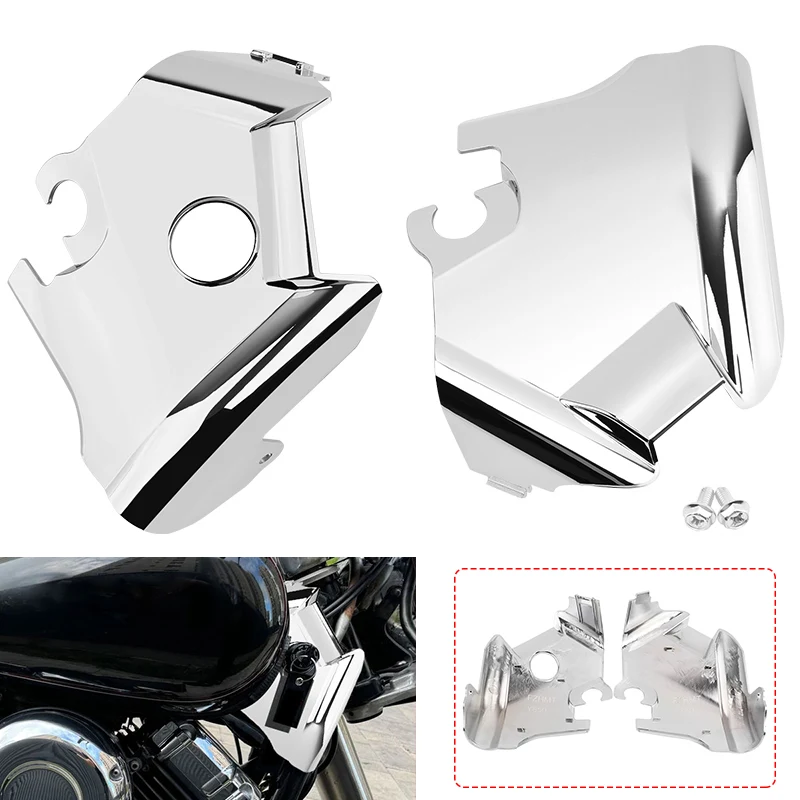 

Motorcycle Accessories Chrome Front Frame Side Cowl Neck Cover For Yamaha XVS650 Drag Star V-Star 650 Custom Classic 1996-2008