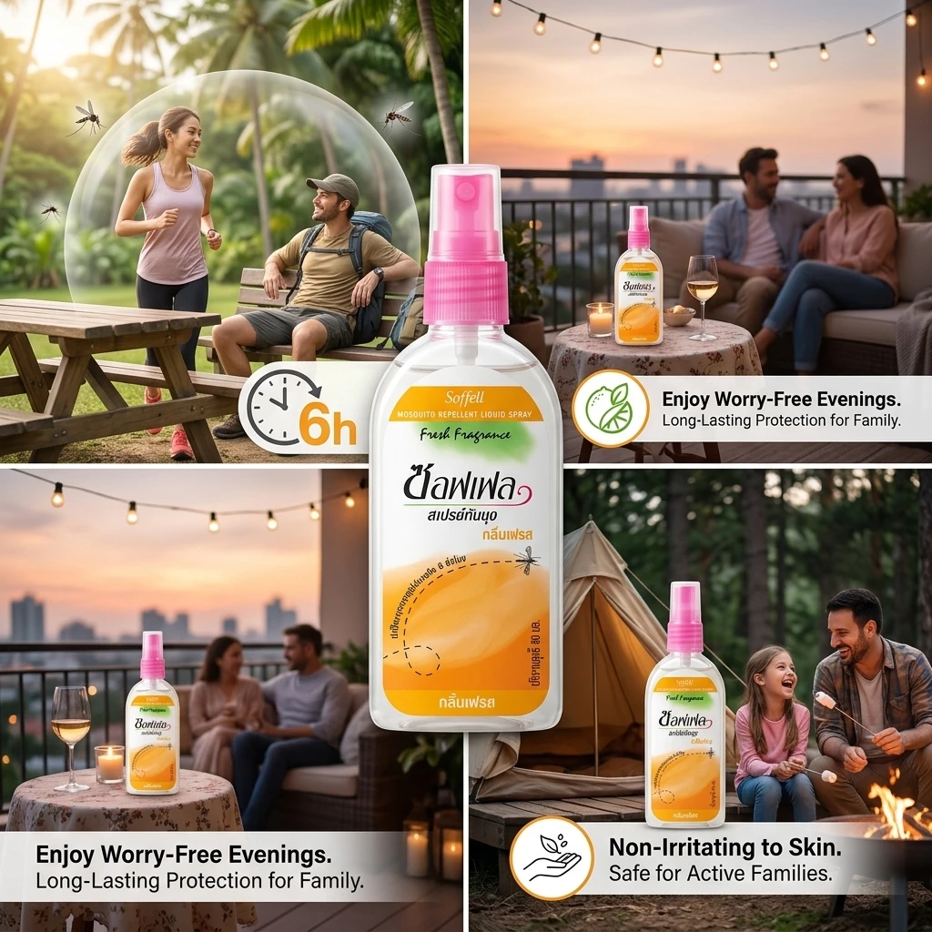 80ml Plant Mosquito Repellent Spray Thailand Anti Mosquito Liquid Adult Bug Killer Pest Bite Outdoor Itch Bites Anti Kid It