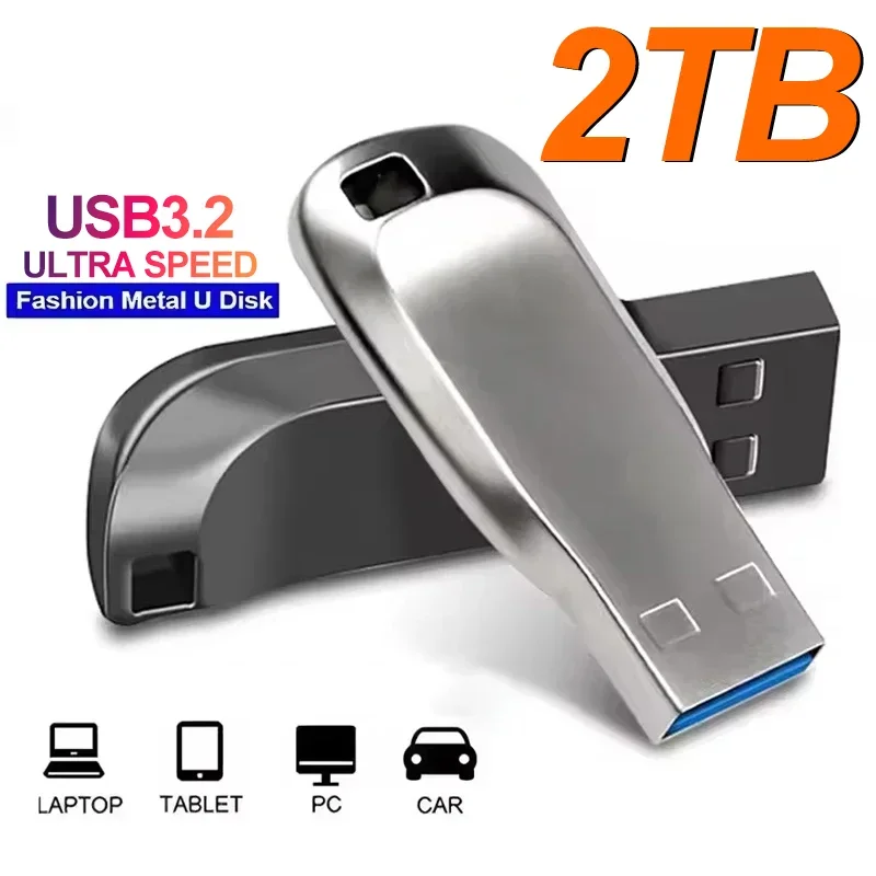 Original Flash Drive USB 3.0 High Speed Metal Pendrive Stick Portable Waterproof Memoria Storage 512GB U Disk For Car Computer