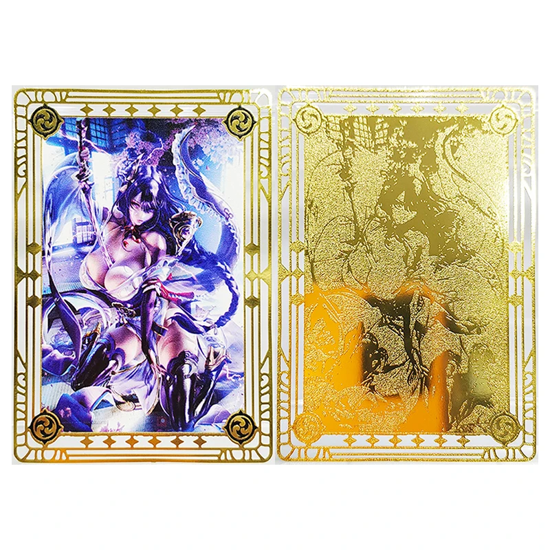 Anime Goddess Story DIY ACG Tabletop Games Metal Cards Xianyun Raiden Shogun Toys for boys Collectible Cards Birthday Present