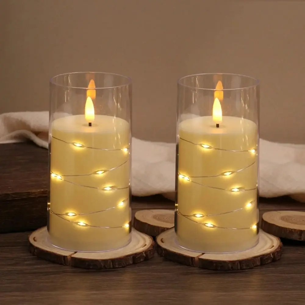 

Creative Electronic Candle Light Cordless Battery Operated Warm Glowing Candles Decorative Waterproof Swing Flameless Candles
