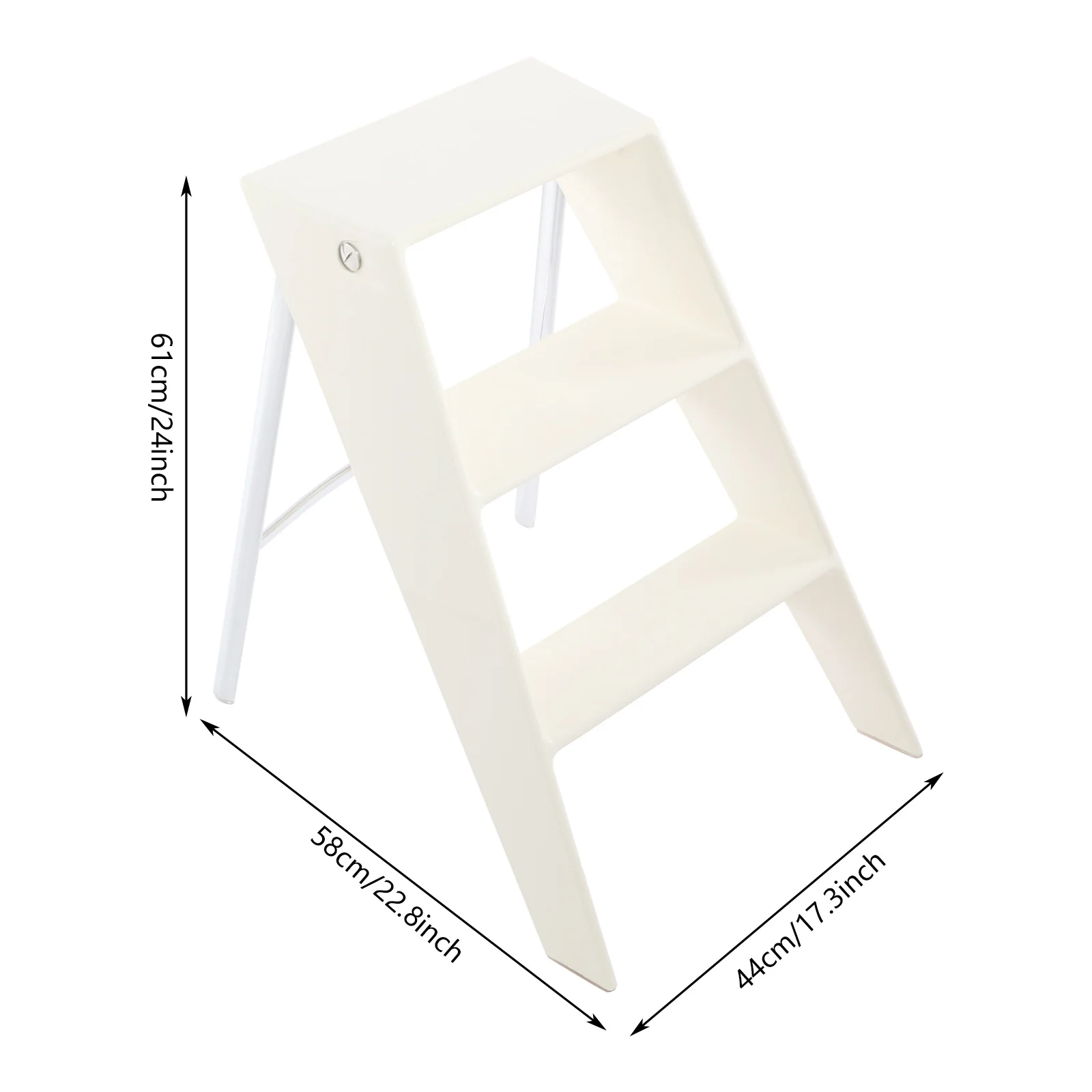 مقعد قابل للطي على شكل حرف A، مقعد قابل للطي بثلاث خطوات، ديكور منزلي لأواني الزهور، والأجهزة الإنذار، والكتب، والمجلات #1
