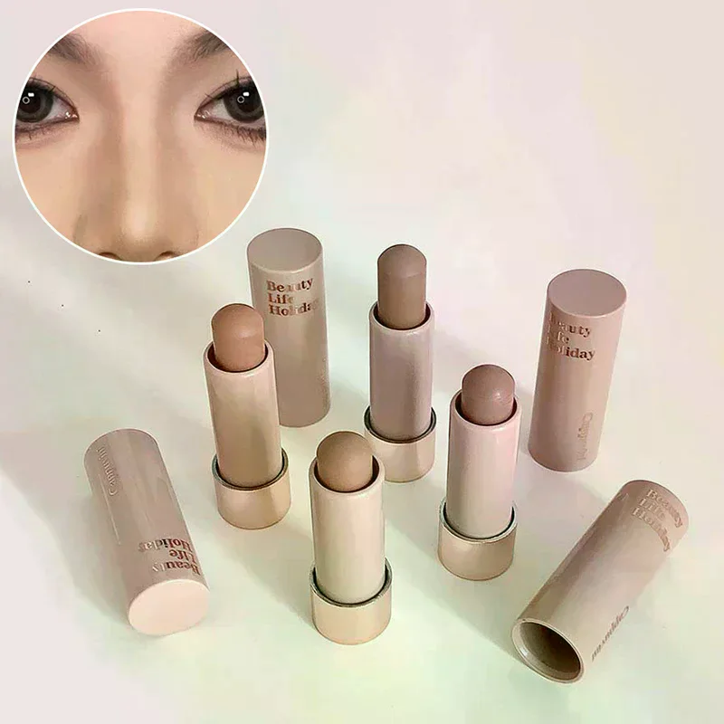 Moisturizing Matte Concealer Contour Stick Smooth Lasting 3D Nose Shadow Waterproof Face Highlight Brighten Contour Makeup