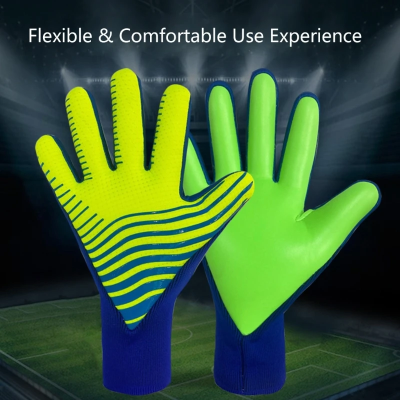 

Goalkeeper Gloves Strong Goalie Soccer Glove Football Gloves with Finger Support D5QD