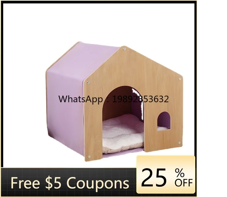 

ZZ Wyj Pet Cabin Cathouse Doghouse Tent Integrated Cattery Cat House Dog House