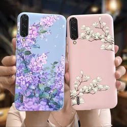 For Cover Xiaomi Mi A3 Case Popular Flower Silicone Soft TPU Matte Phone Cover For Xiomi Xiaomi A3 MiA3 Mi A 3 Protective Fundas