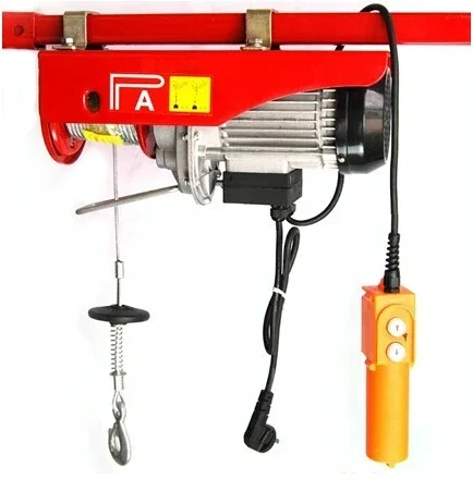 Home Use Electric Hoist 200 Kg 500 Kg 1200 Kg Wire Rope PA Type Electric Hoist