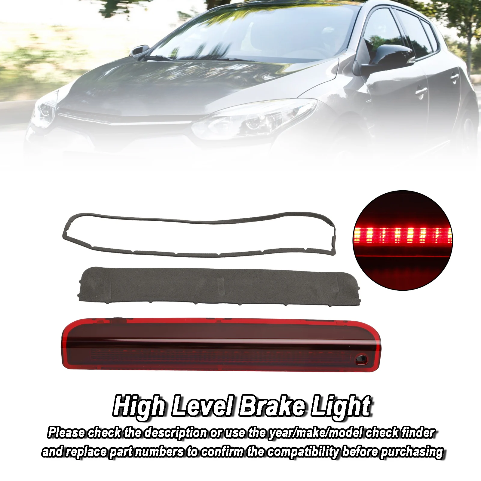 Artudatech High Level 3rd LED Rear Brake Stop Light 265900006R For Renault Megane III Hatchback 2008-2016