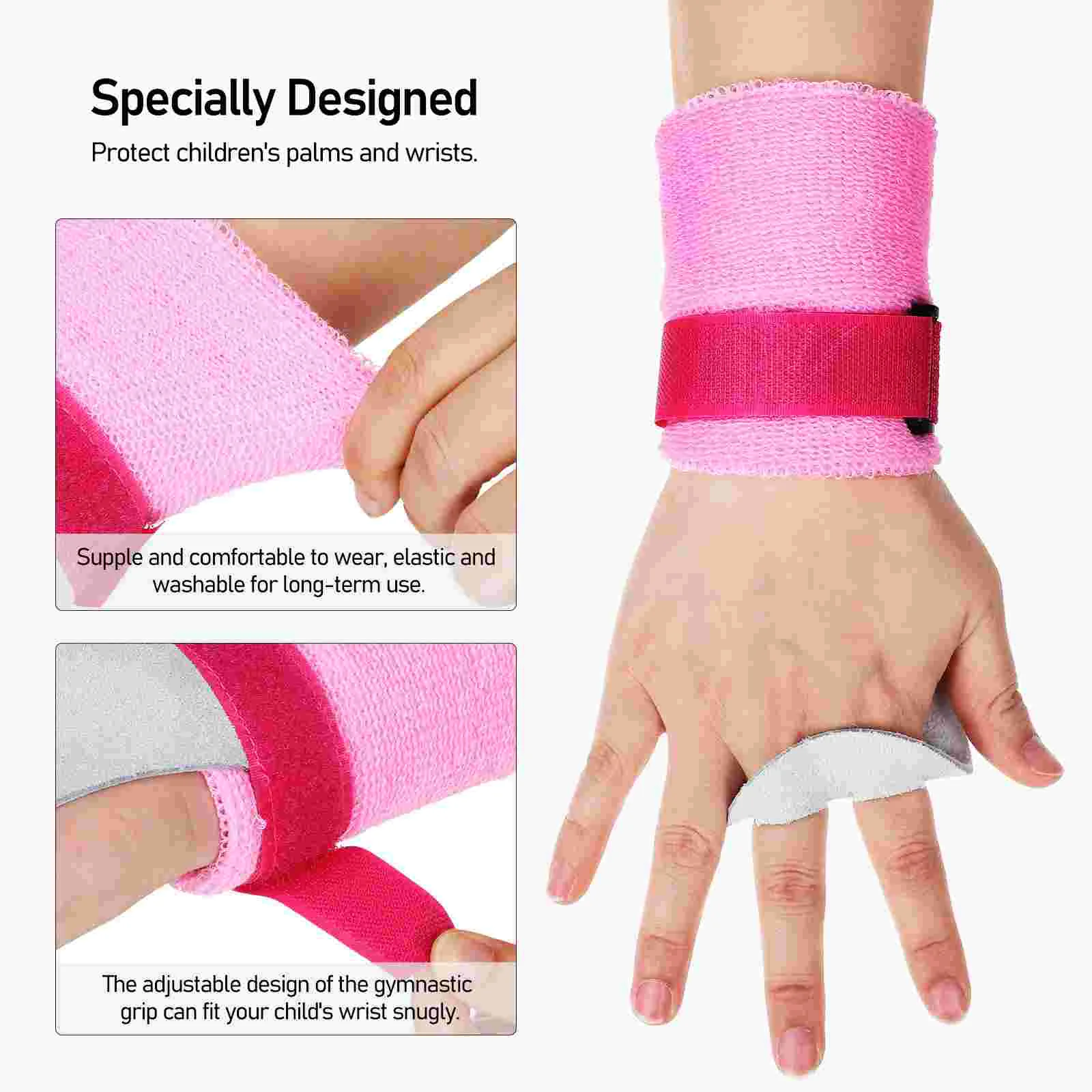 4 Pcs Palm Protector Gymnastics Wristbands for Girls Wristlet Strap Woman Bar Grip Equipment Cowhide Workout Fitness Gloves