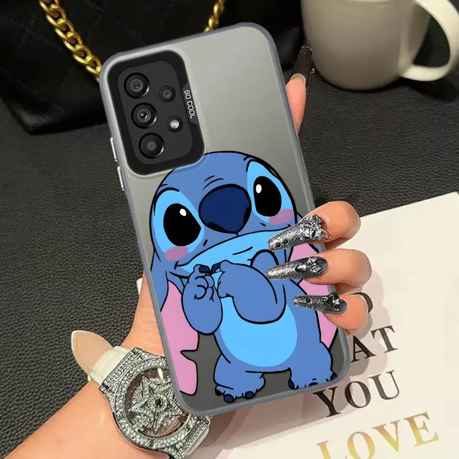 Casing untuk Samsung untuk Galaxy A23 A16 A34 A15 A12 A24 A13 A22 A25 A14 A32 Sampul Lembut Kartun Lucu Stitch