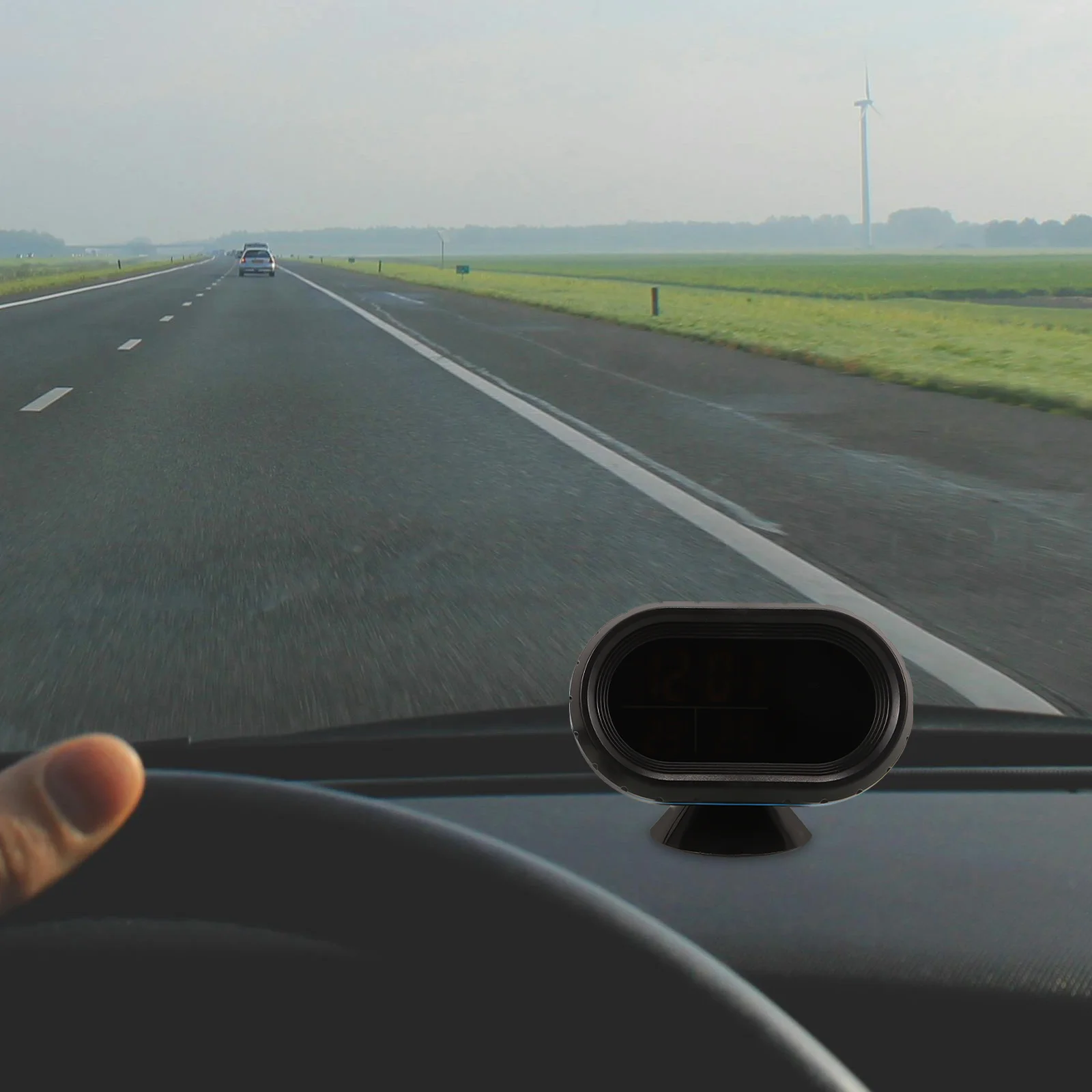 

3-In-1 Clock Voltmeter Thermometer Real Time Voltage Temperature Display For Indoor Outdoor Automotive Dashboard