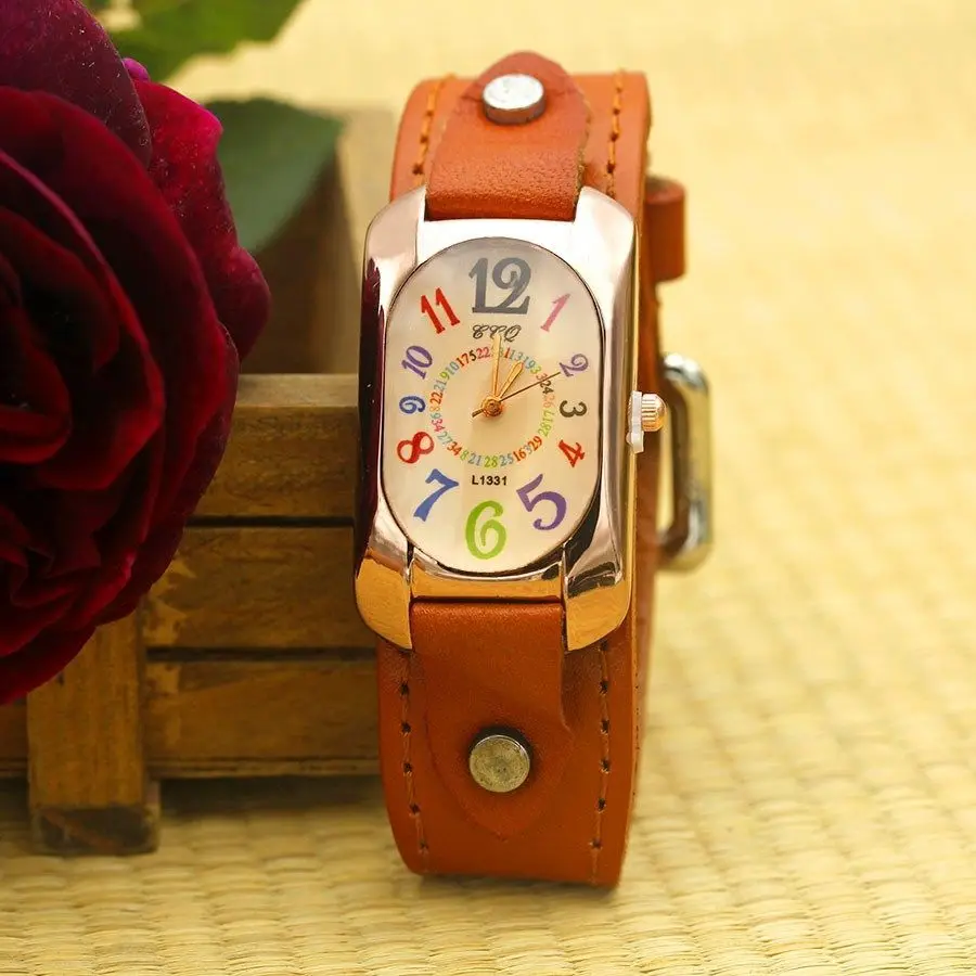 Shsby Color Literal Elliptical Quartz Watch Women's Student Watch Watch