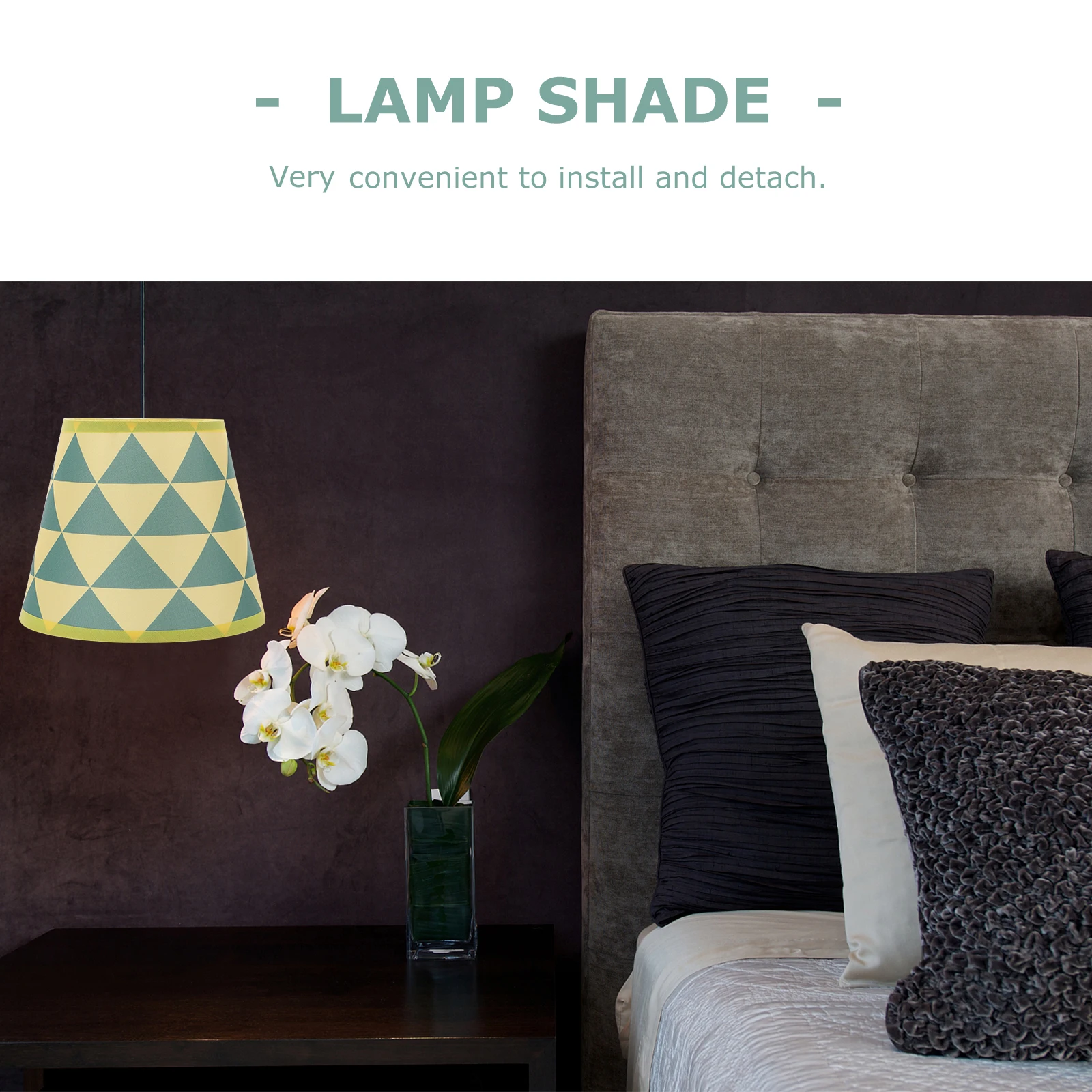 

Cloth Lampshade for Home Decorative Wicker Pendant Light Shade Dustproof Lamp Accessory Protective Lampshade Cover