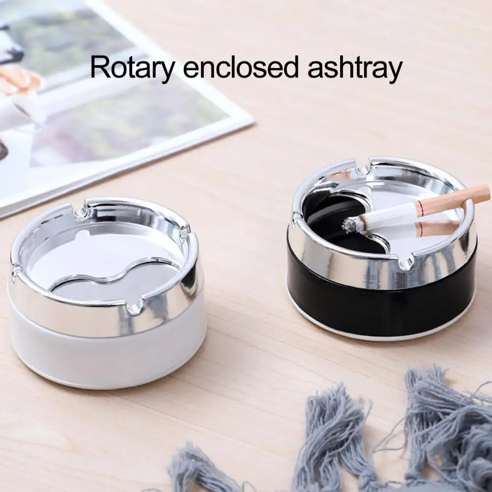 Desktop Ash Tray Stainless Steel Material Ashtray Stylish Stainless Steel Ashtrays for Home Office Outdoor Use Windproof Design