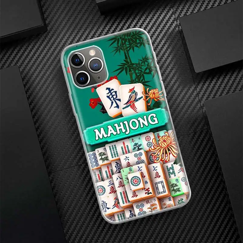 Creative Mahjong Silicon Call Phone Case For Apple iPhone 16 15 14 11 Pro Max 13 Plus 12 Mini 7 8 + X XR XS SE Cover Shell 11 13