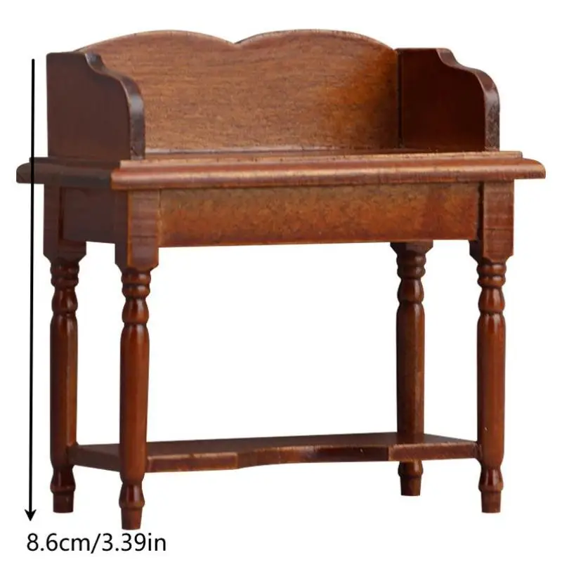[JN]1:12 Dollhouse Miniature Dressing Table Desk Table Furniture Home Model Decor Toy Doll House Accessories