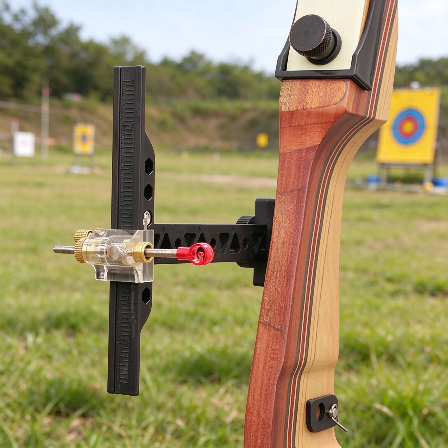 T Shape Recurve Bow Sight 4 Direction Adjustable Archery Sight Precision Shooting Bow Accessory for Competition Practice