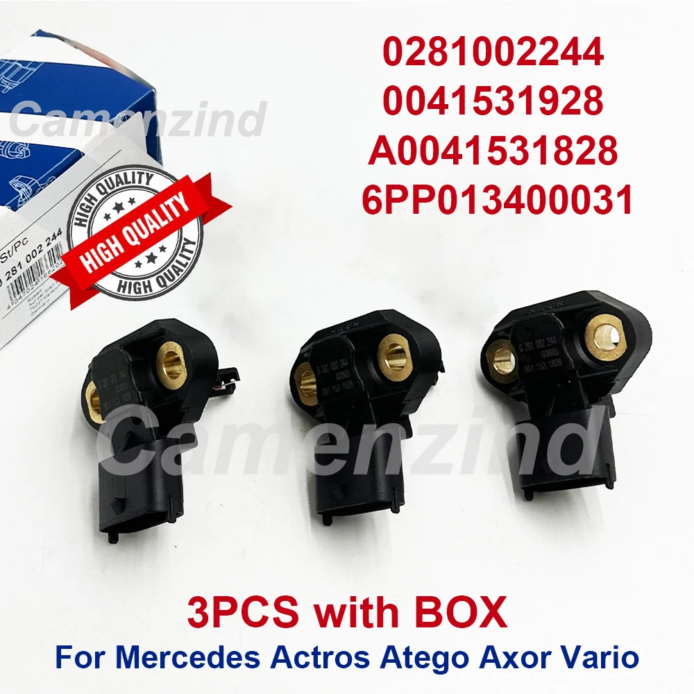 

3 шт. 0281002244 0041531928 A0041531828 6PP013400031 281002244 Датчик абсолютного давления в коллекторе MAP для Mercedes-Benz Actros