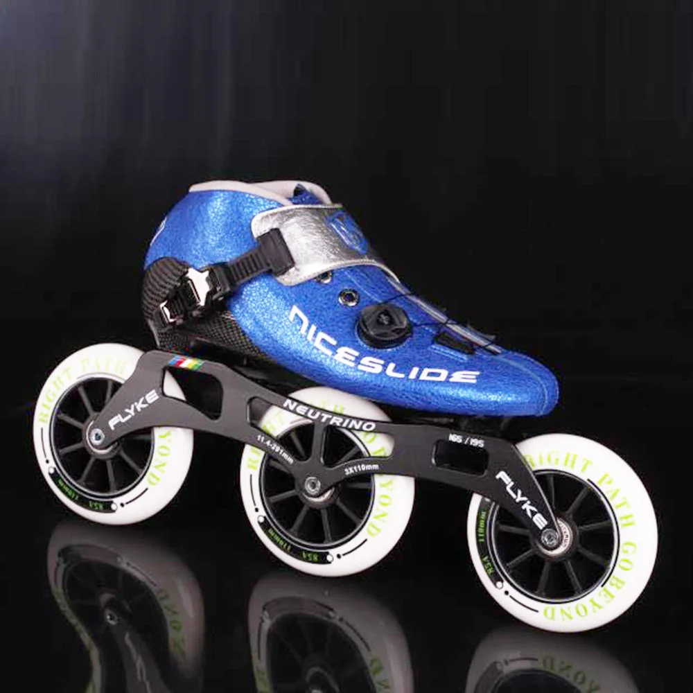 

Original NICESLIDE Self locking Carbon Fiber Speed Inline Skates Professional Competition Roller Skates Racing Skating Patines