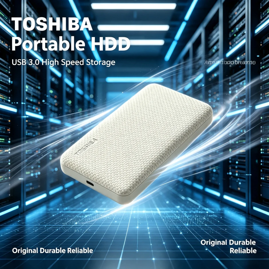 For New Toshiba V10 White Portable External Hard Drive USB3.0 Mobile HDD Storage Disk for Laptop Desktop PC File Data Backup